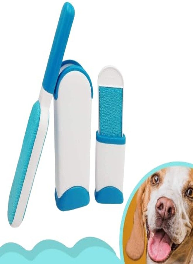 LEKORED Pet Hair Remover Brush - Sided Lint Brush with Self - Cleaning Base Lint Brush - Fur & Lint Removal for Clothes Furniture Car Seat Couch Remover Magic Clean Clothing,Furniture (Blue) (PHR) - Image 1